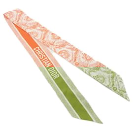 Christian Dior-Christian Dior TOILE DE JOUY SOLEIL Scarf-White,Orange