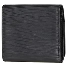 Louis Vuitton-Louis Vuitton Epi Envelope Carte de Visite Card Case-Black
