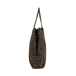 Fendi-Fendi Zucchino Handbag-Brown,Black