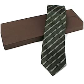 Louis Vuitton-Louis Vuitton Green Silk Cravat-Green