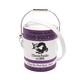 Louis Vuitton-Louis Vuitton Paint Can Ultra Violet Handbag-Black,White,Purple