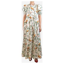 Autre Marque-White bird and floral printed maxi dress - size M-White