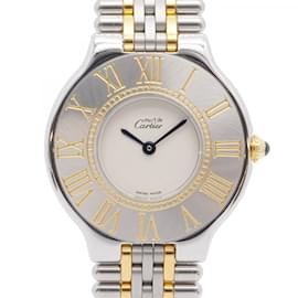 Cartier-Montre pour homme Cartier Must 21 123.000.P cadran ivoire-Autre