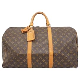 Louis Vuitton-Louis Vuitton Monogram Keepall 50 Boston Bag-Brown