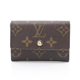 Louis Vuitton-Louis Vuitton Porto Monnaie Plat Coin Case-Brown,Monogram