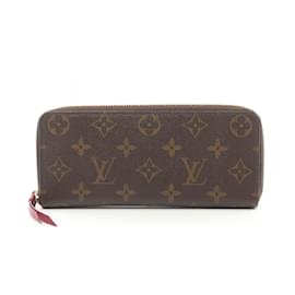 Louis Vuitton-Louis Vuitton Portefeuille Clemence Long Wallet-Brown,Pink,Monogram