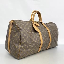 Louis Vuitton-Louis Vuitton Boston Bag Monogram Keepall Bandouliere 55-Brown