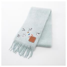Loewe-Écharpe Muffler Penguin Loewe x Suna Fujita-Bleu,Multicolore