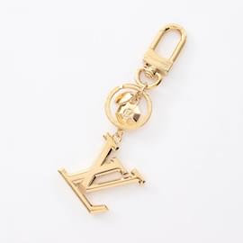 Louis Vuitton-Louis Vuitton Portecle LV Facet Keychain-Golden