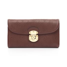 Louis Vuitton-Louis Vuitton Mahina Tri-fold Long Wallet-Brown