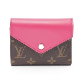 Louis Vuitton-Louis Vuitton Portefeuille Victorine Tri-fold Wallet-Brown,Pink
