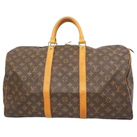 Louis Vuitton-Louis Vuitton Monogram Keepall 50 Boston Bag-Brown
