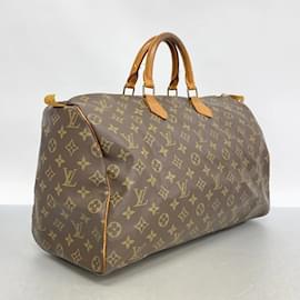 Louis Vuitton-Louis Vuitton Monogram Speedy 40 Handbag-Brown