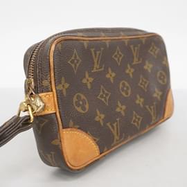 Louis Vuitton-Pochette Marly Dragonne PM Monogram Louis Vuitton-Marron