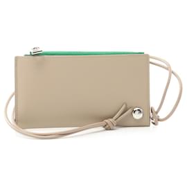 Loewe-Loewe Pebble Slider Coin Card Holder-Beige,Green