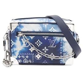 Louis Vuitton-Louis Vuitton Mini Soft Trunk Shoulder Bag-White,Blue,Navy blue