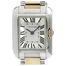 Cartier-Cartier Tank Anglaise 18K Gold and Steel Wristwatch-Other