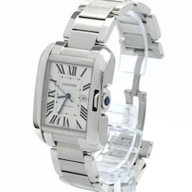 Cartier-Cartier Tank Anglaise LM Steel Automatic Men's Watch-Other