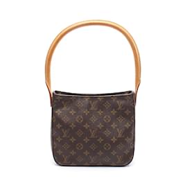 Louis Vuitton-Louis Vuitton Looping MM Monogram Shoulder Bag-Brown,Monogram