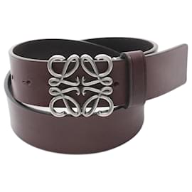 Loewe-Ceinture en cuir à anagramme chunky Loewe-Marron