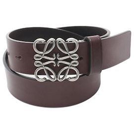 Cinto de couro anagrama chunky Loewe Marrom