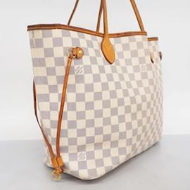 Louis Vuitton-Louis Vuitton Damier Azur Neverfull MM Tote Bag-White