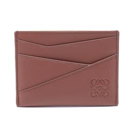 Loewe-Loewe Brown Leather Card Case-Brown