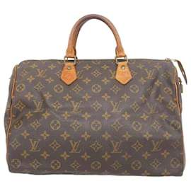 Louis Vuitton-Louis Vuitton Monogram Speedy 35 Handbag-Brown