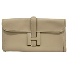 Hermès Borsa Clutch Hermes Jige Elan Grigio