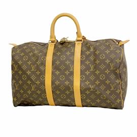 Louis Vuitton-Louis Vuitton Monogram Keepall 45 Boston Bag-Brown