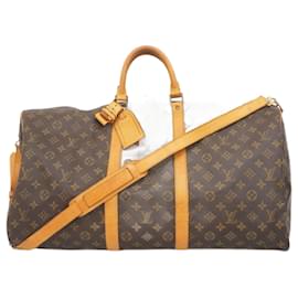 Louis Vuitton-Louis Vuitton Boston Bag Monogram Keepall Bandouliere 55-Brown