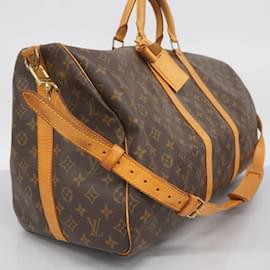 Louis Vuitton-Louis Vuitton Boston Bag Monogram Keepall Bandouliere 55-Brown