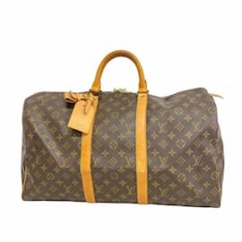 Louis Vuitton-Louis Vuitton Boston Bag Monogram Keepall 50-Brown