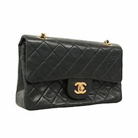 Chanel-Chanel Black Lambskin Shoulder Bag-Black