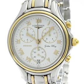 Longines-Longines Goldern Wing Chronograph Gold Plated Steel Watch-Other