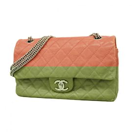 Chanel-Chanel Pink Leather Shoulder Bag-Pink