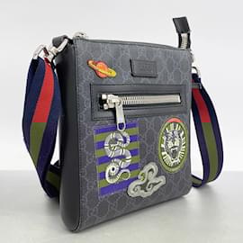 Gucci-Bolsa de Ombro Gucci GG Supreme Courier-Preto,Vermelho