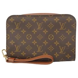 Louis Vuitton-Sac à main Louis Vuitton Clutch Monogram Orsay M51790-Marron