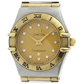 Omega-Omega Constellation Diamond 18K Gold Steel Watch-Other
