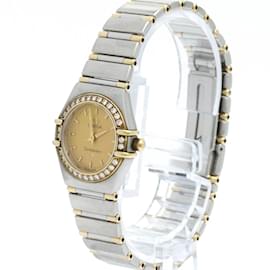 Omega-Omega Constellation Diamond 18K Gold Steel Watch-Other