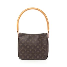 Louis Vuitton-Louis Vuitton Looping MM Monogram Shoulder Bag-Brown,Monogram