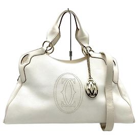 Cartier Marcello 2-Way Tote Bag White
