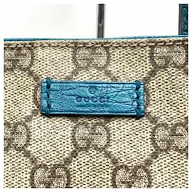 Gucci-Gucci GG Supreme Handbag Tote-Brown,Blue
