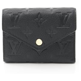 Louis Vuitton-Louis Vuitton Portefeuille Victorine Tri-fold Wallet-Black