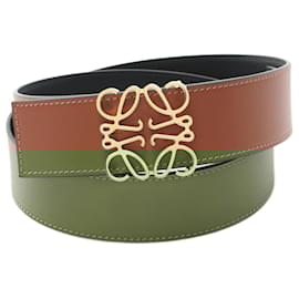 Loewe-Ceinture en cuir Anagram Loewe-Marron,Noir