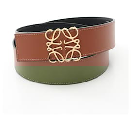Loewe-Ceinture en cuir Anagram Loewe-Marron,Noir