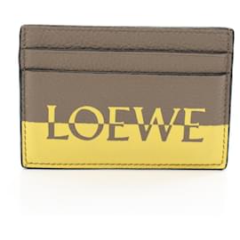 Loewe-Loewe Signature Plain Cardholder-Khaki,Yellow