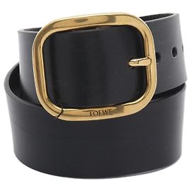 Cinto redondo de couro macio Loewe Preto