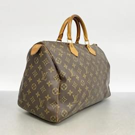Louis Vuitton-Louis Vuitton Monogram Speedy 35 Handbag-Brown