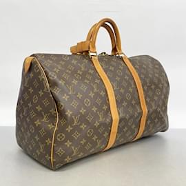 Louis Vuitton-Louis Vuitton Boston Bag Monogram Keepall 50-Brown